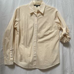 Lafayette 148 NY Button Down Cotton Preppy Shirt